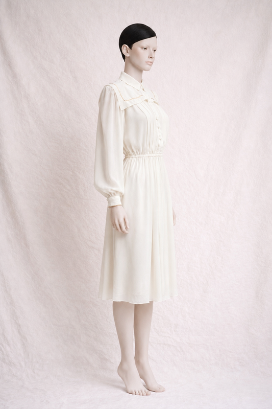 Robe vintage Pierre Cardin Boutique au style cruise romantique des années 70