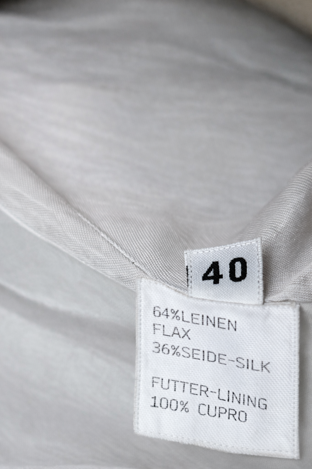 Blazer argenté en soie Jil Sander