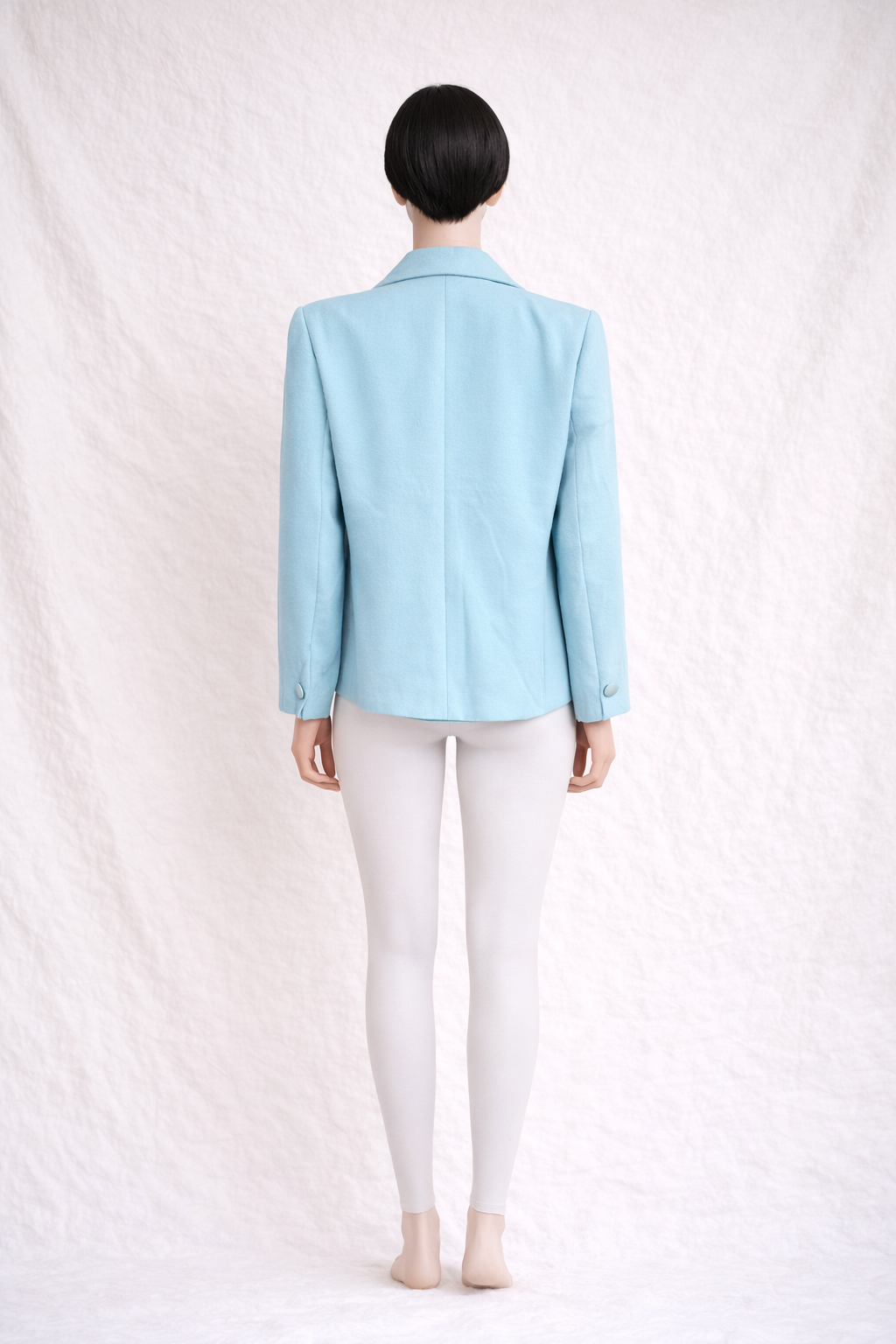 Blazer authentique Yves Saint Laurent Variation en laine bleu clair vintage