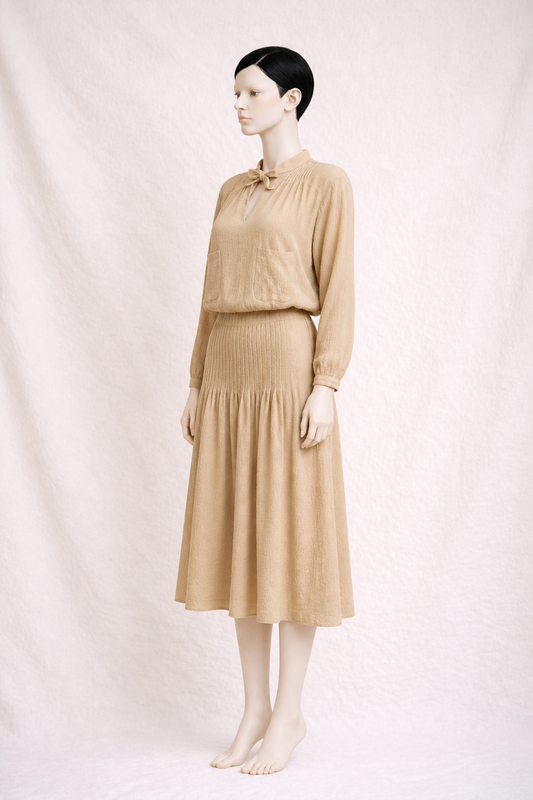 Robe longue bohème Cacharel Paris vintage des années 70