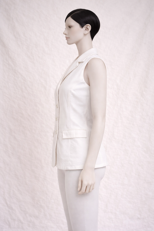 Vintage pink quilted sleeveless gilet by Givenchy