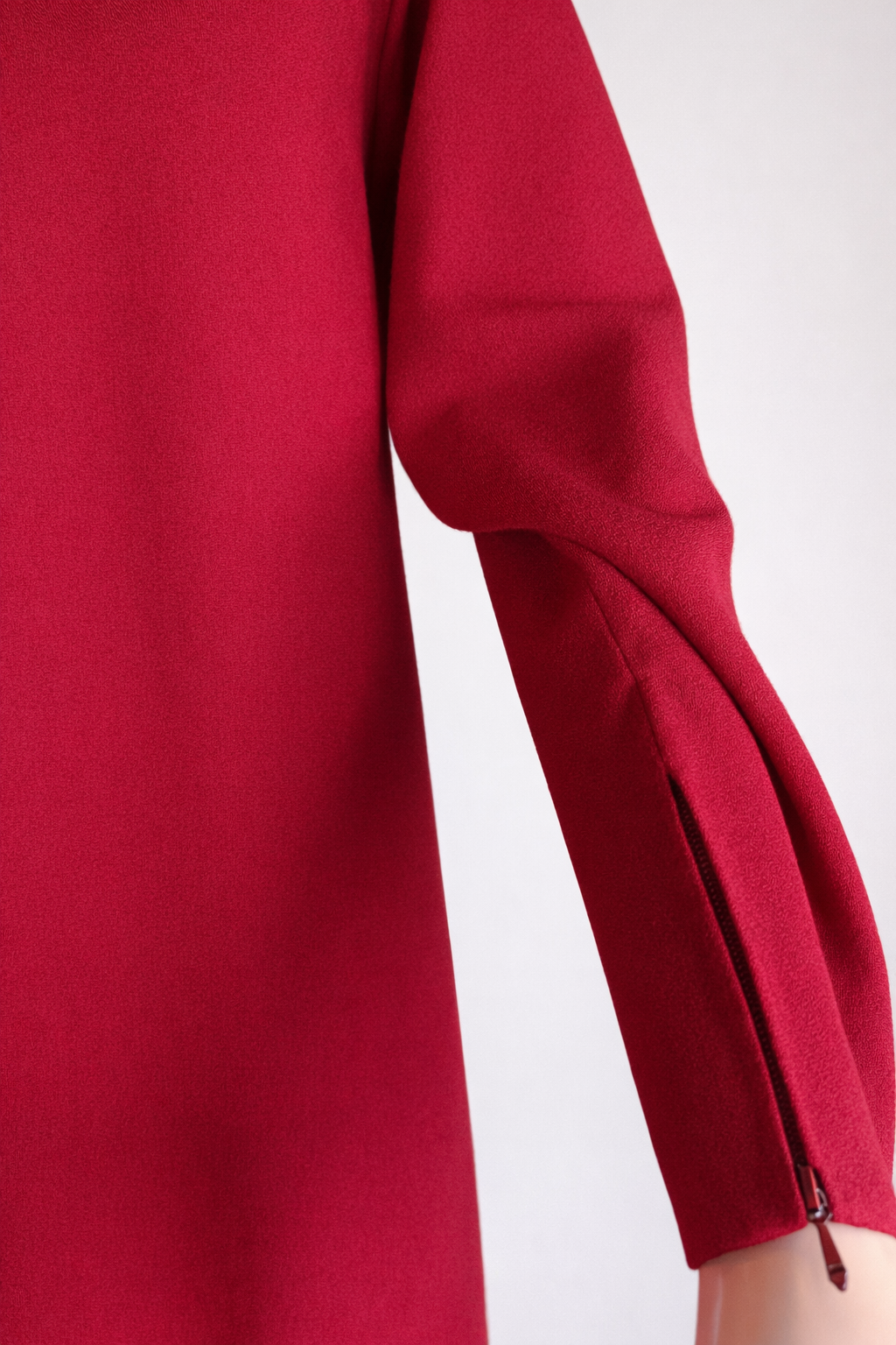 Robe midi en laine Nina Ricci Paris rouge vintage authentique