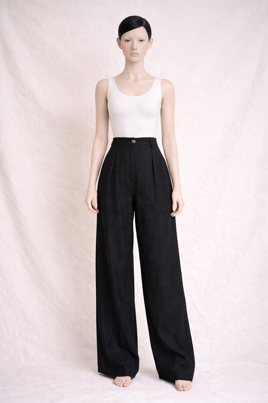 JC de Castelbajac pantalon large authentique effect velours noir