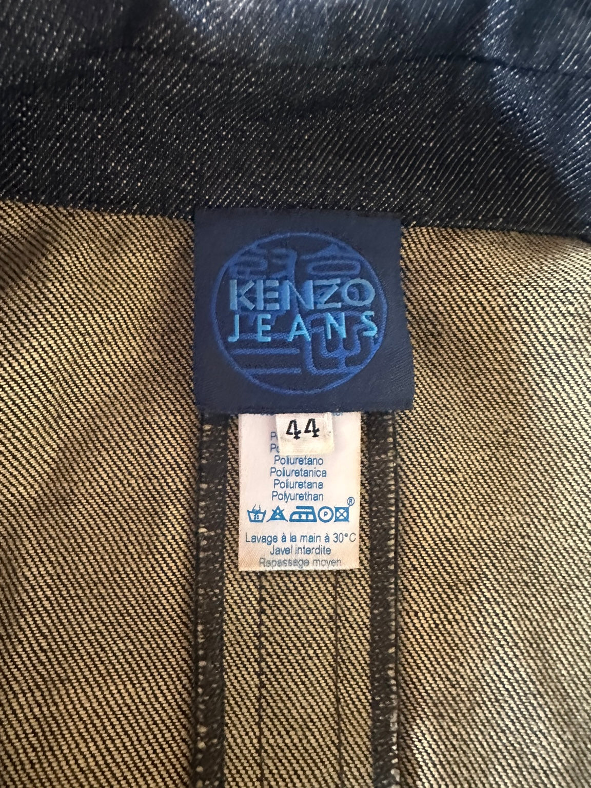 Veste - chemise en denim Kenzo Jungle vintage