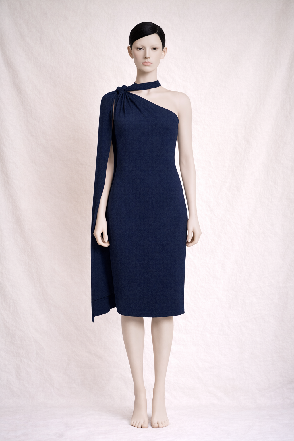 Robe authentique Hermès en soie bleu marine
