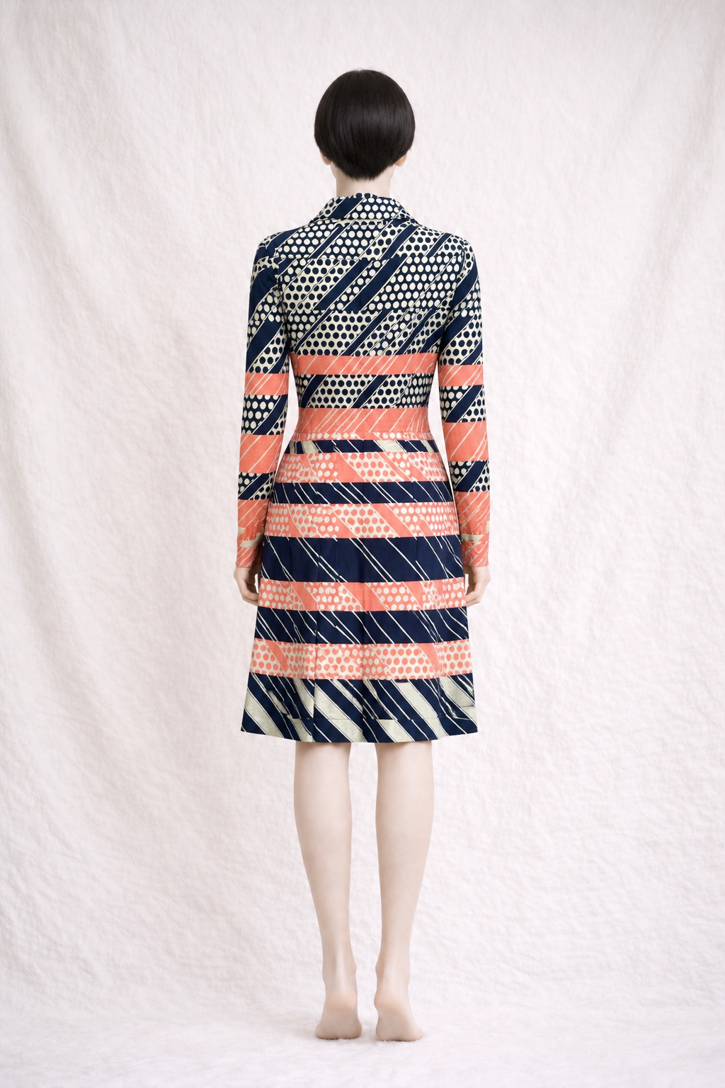 Robe en laine imprimée Lanvin Boutique vintage authentique circa 70's