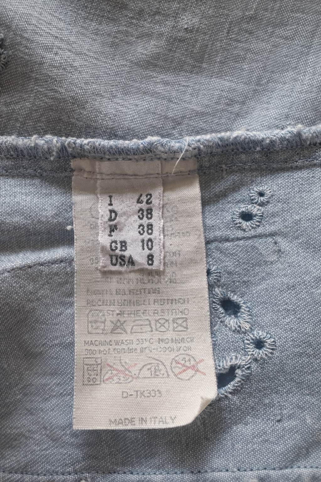 Veste - chemise en denim bleu clair Christian Lacroix vintage