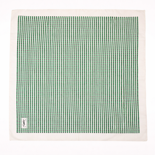 Carré Yves Saint Laurent en coton léger motif graphique vintage authentique