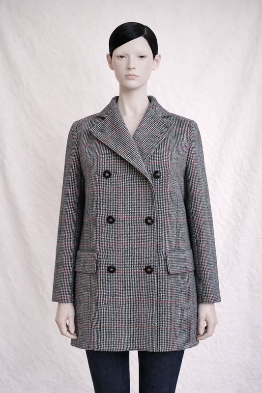 Manteau Vanessa Seward authentique en laine tweed