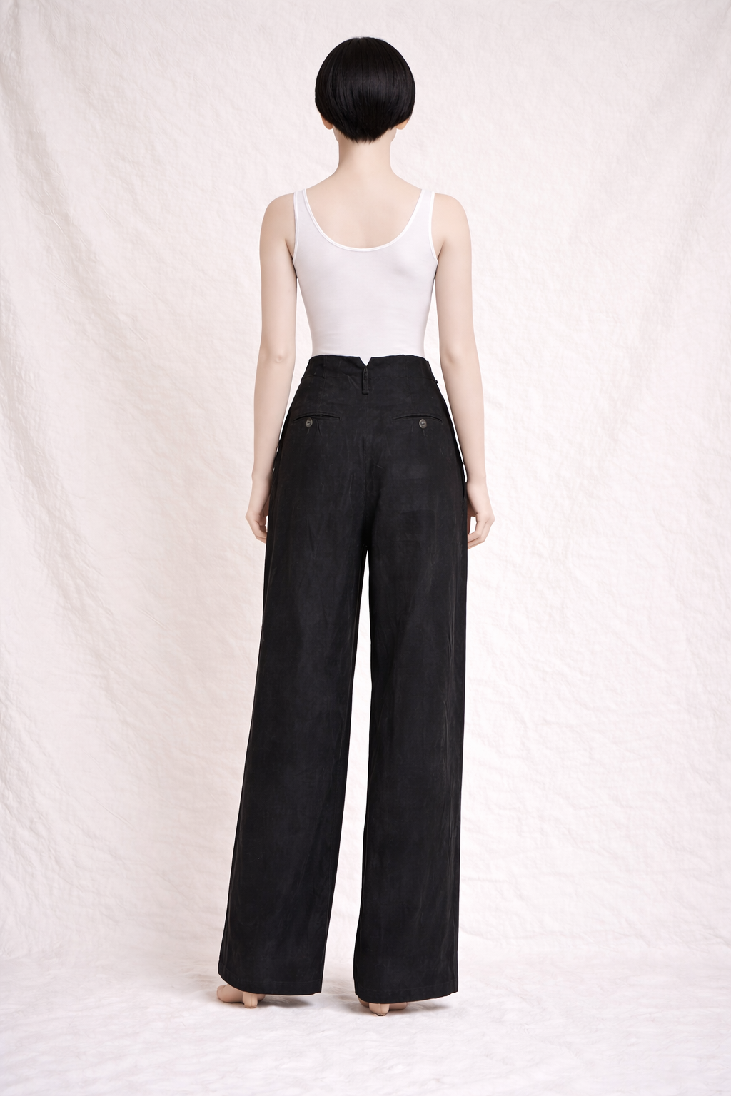 JC de Castelbajac pantalon large authentique effect velours noir