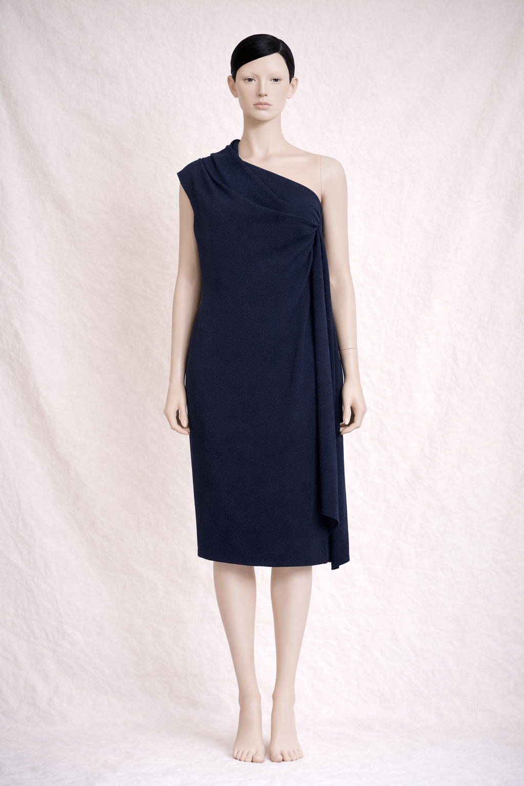 Robe authentique Hermès en soie bleu marine