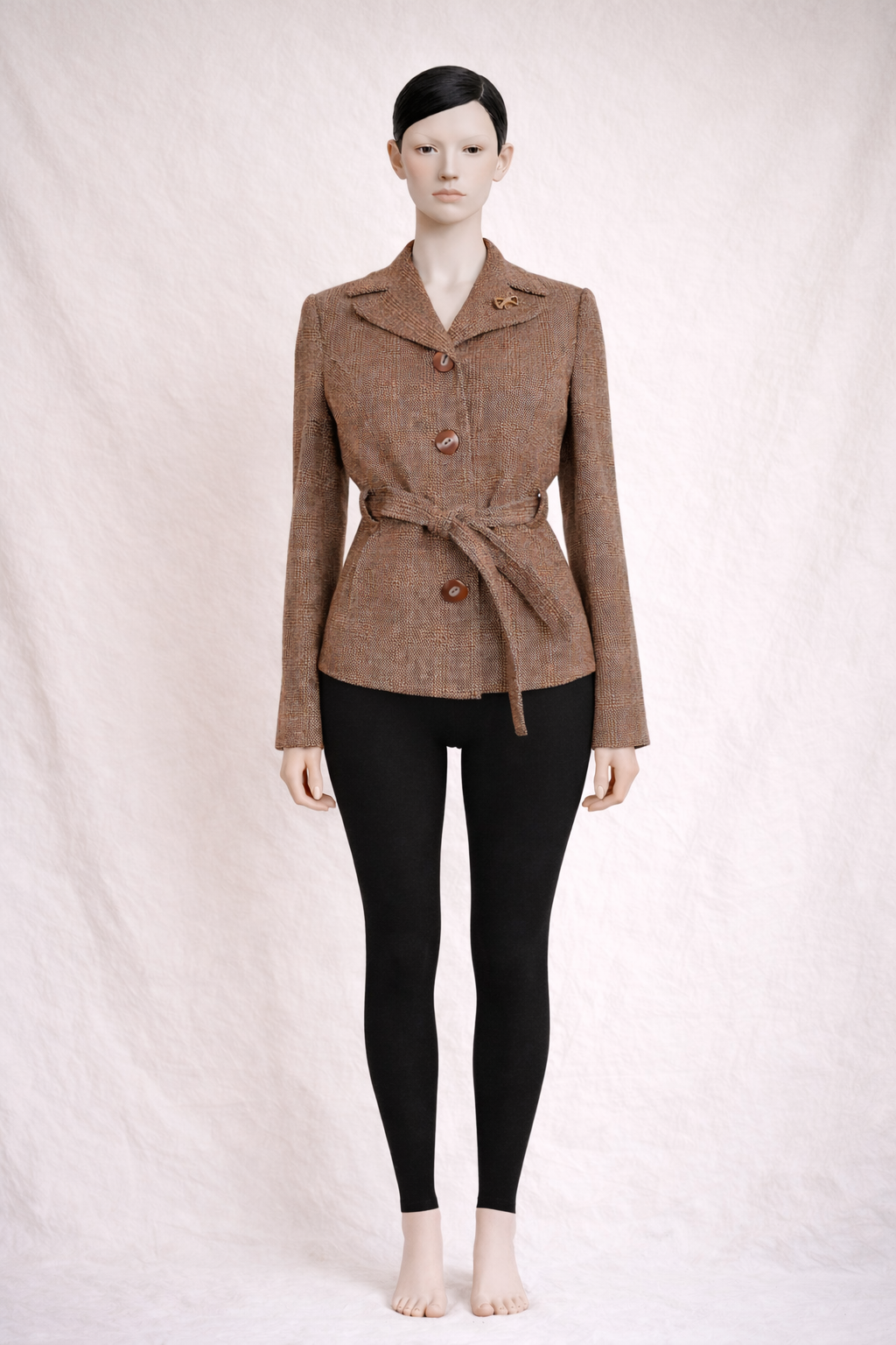 Blazer en laine marron tweed Dolce & Gabbana authentique