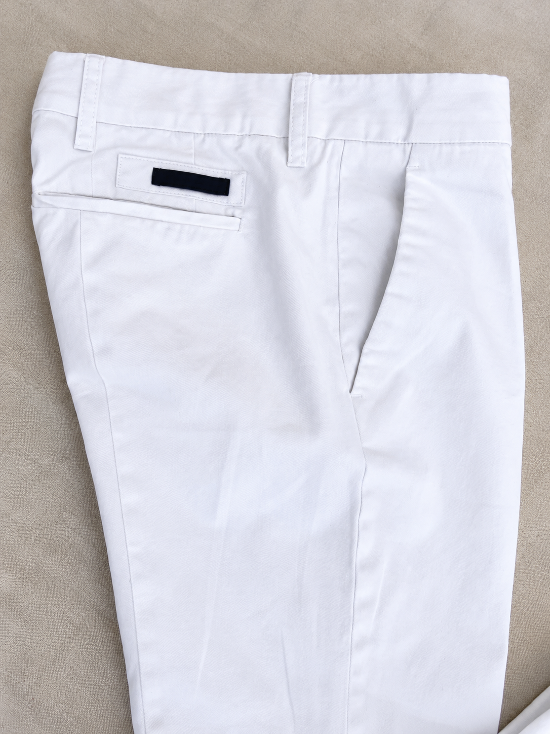 Authentic Vintage White Cotton Trousers by Prada