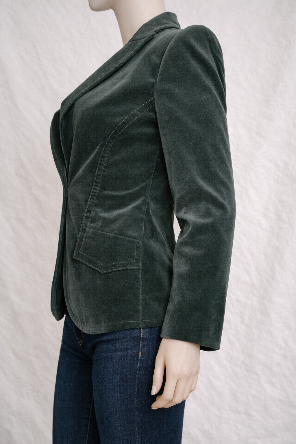 Blazer Gucci en velours vert foncé authentique