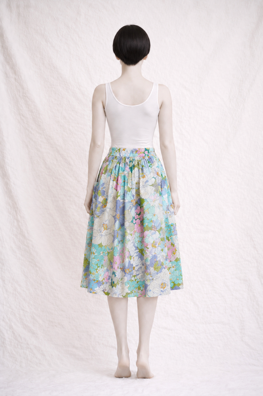 Fiorucci vintage cotton pastel floral skirt