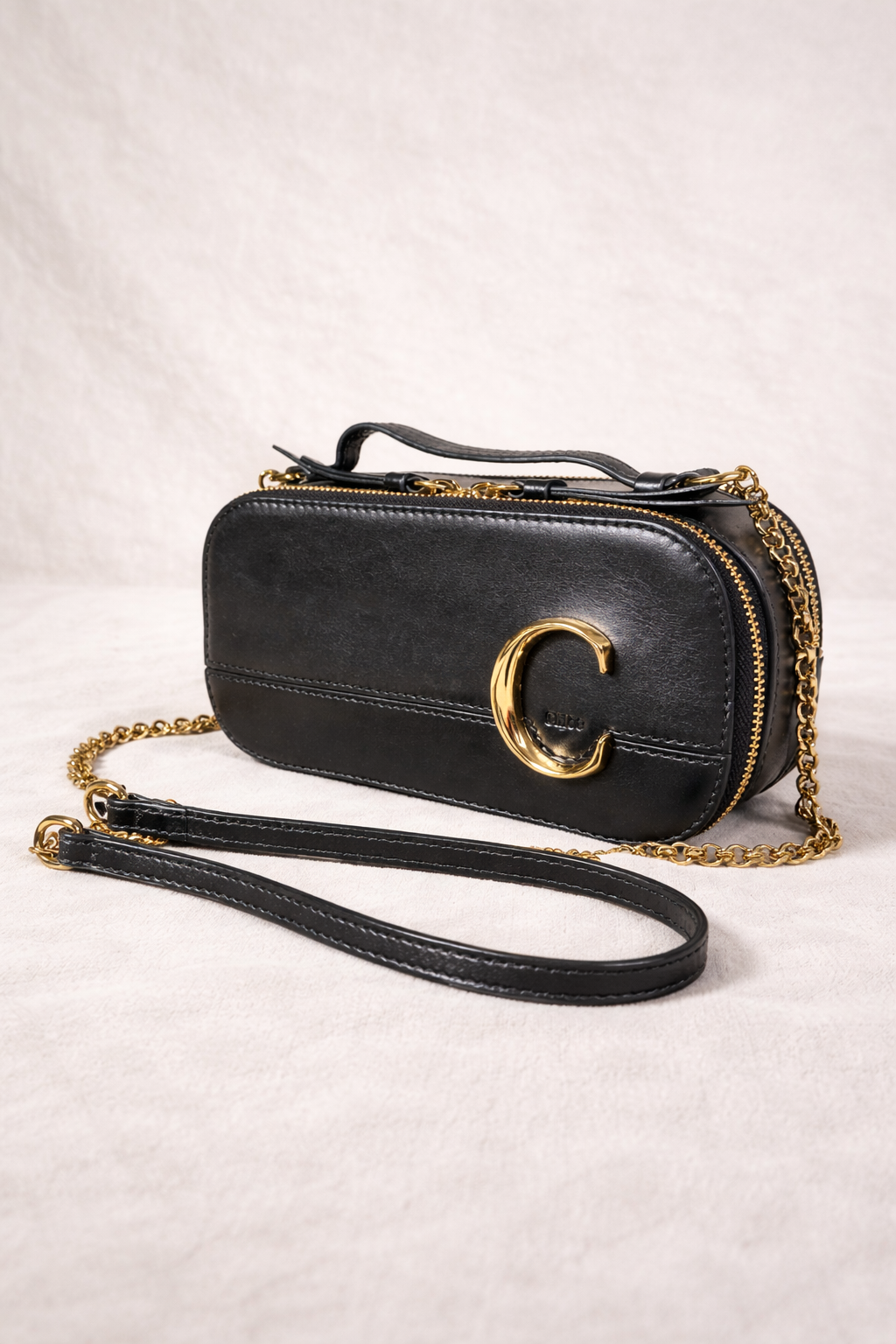 Sac Chloé C crossbody bag avec chaîne authentique