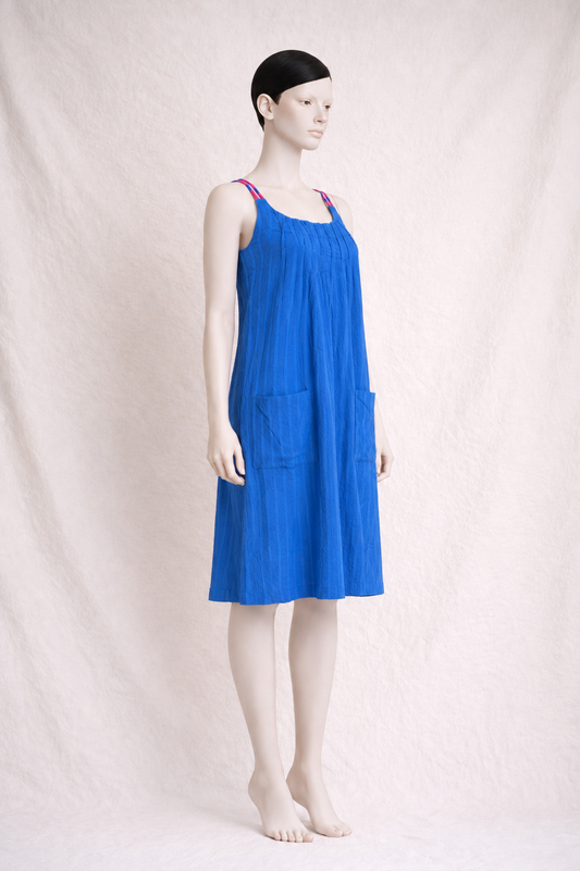 Light blue cotton dress Pierre Cardin Paris authentic vintage