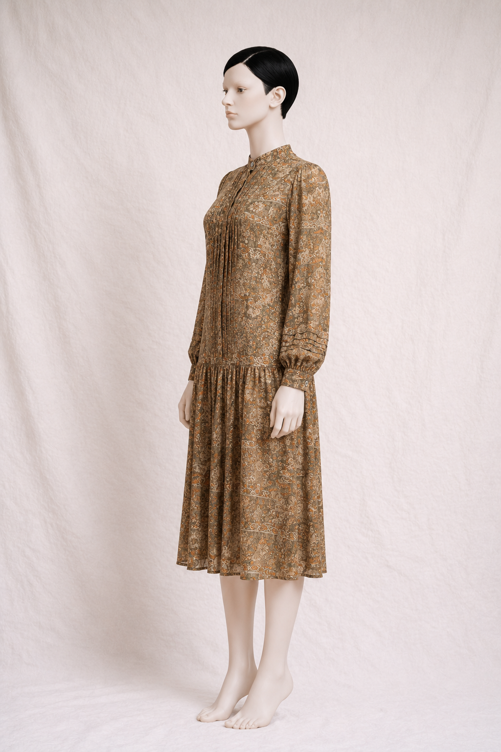 Robe longue en soie imprimée fleuri Christian Dior vintage authentique