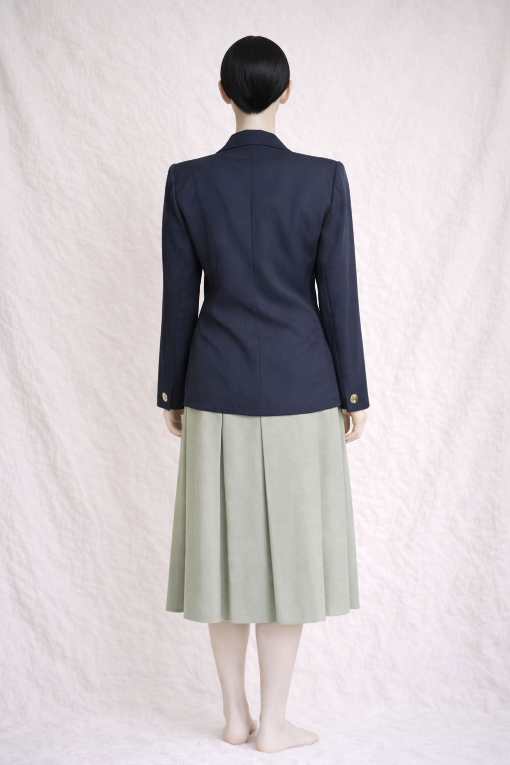 Blazer authentique Yves Saint Laurent Variation en laine bleu marine vintage
