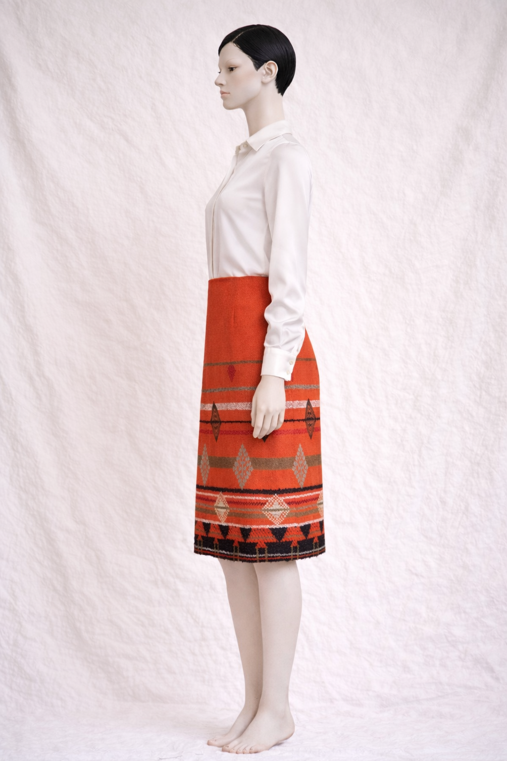 Jupe en laine orange Christian Lacroix vintage