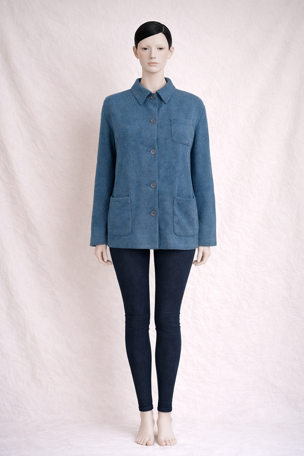 Veste authentique Lanvin Paris en laine bleue vintage