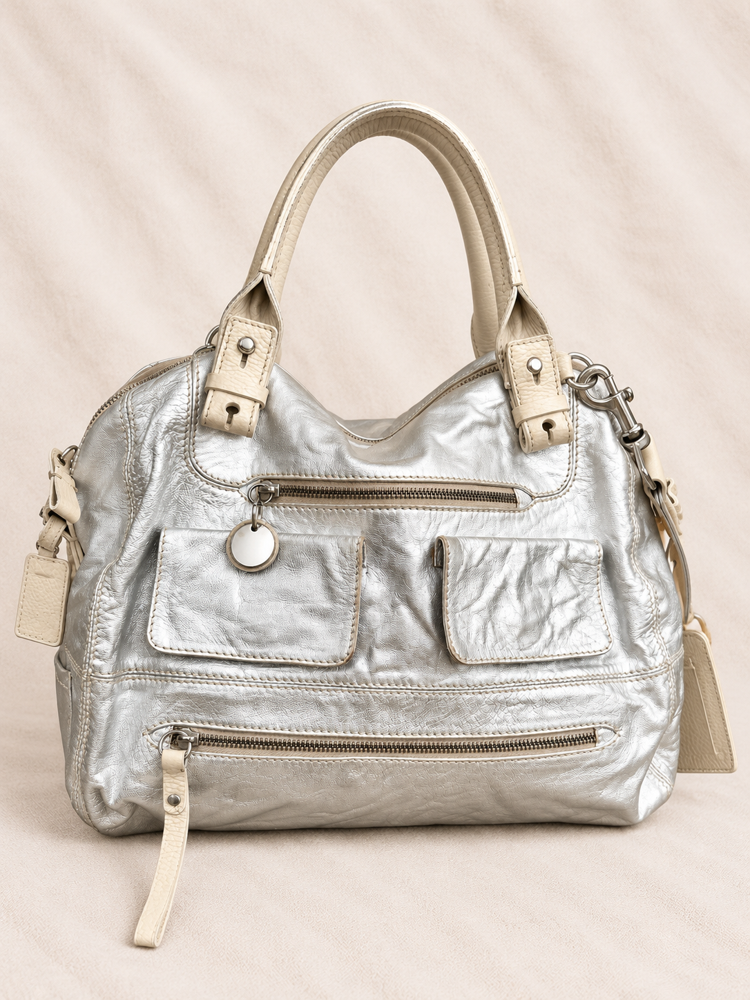 Sac Chloé vintage en cuir argenté époque Phoebe Philo authentique