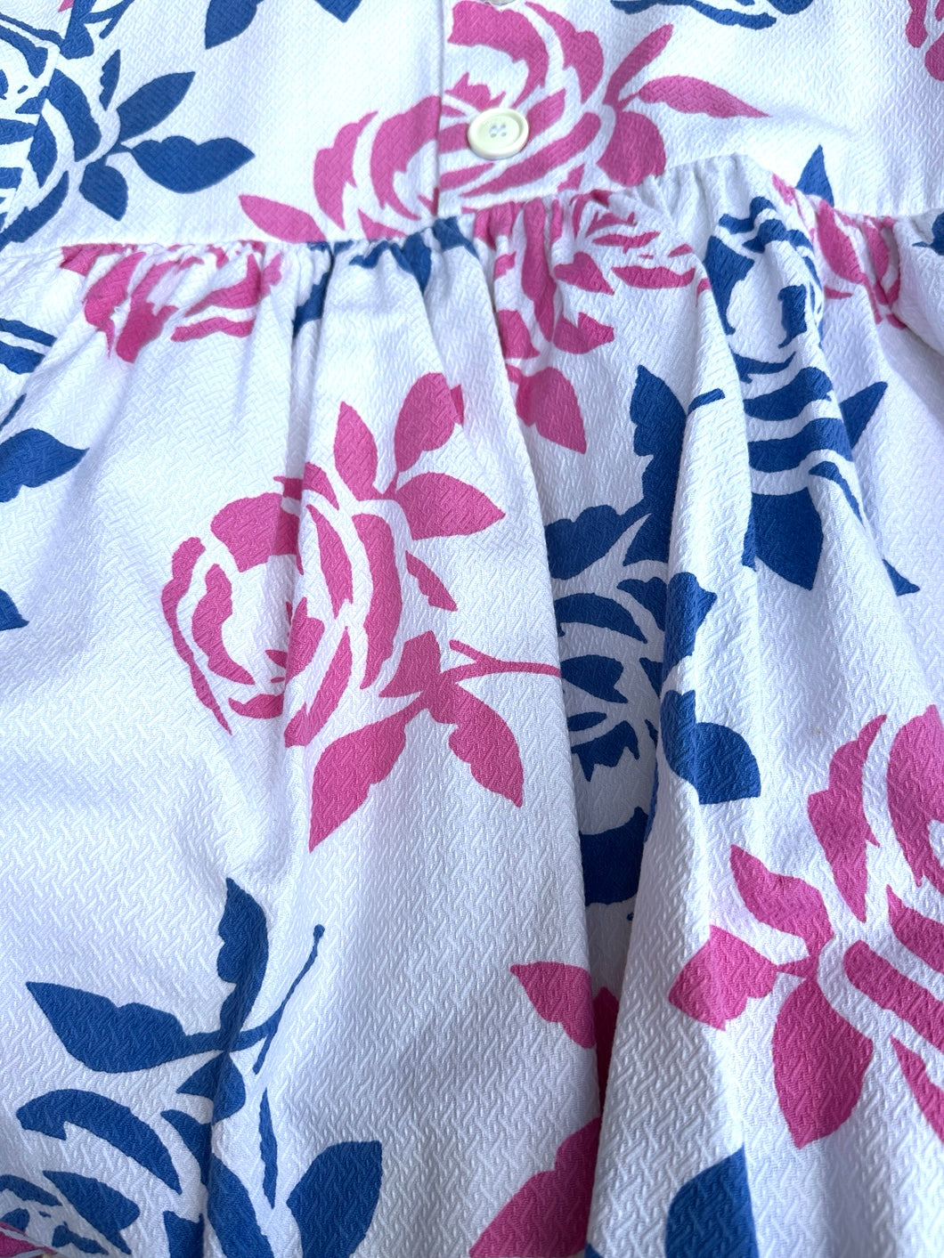 Robe d'été Céline Paris en jacquard de coton texturé blanc vintage authentique