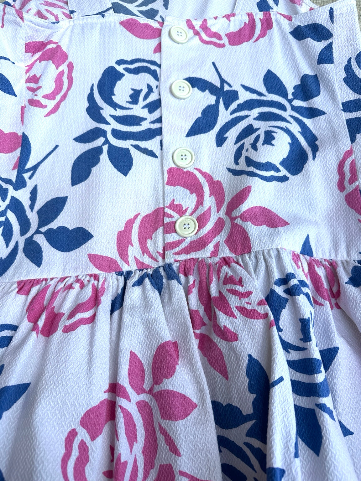 Robe d'été Céline Paris en jacquard de coton texturé blanc vintage authentique
