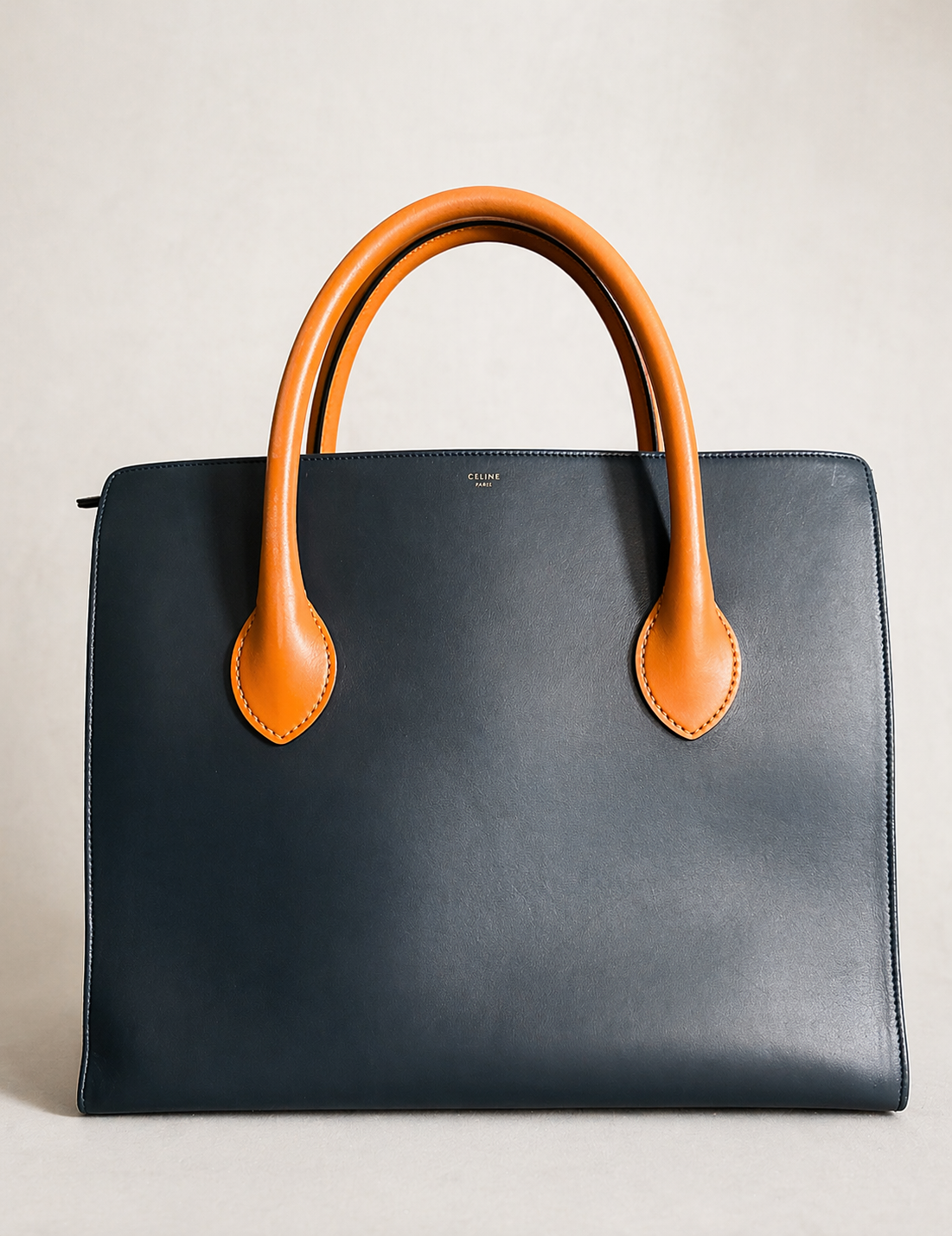 Grand Sac Céline en cuir bicolore Boxy Tote Bag