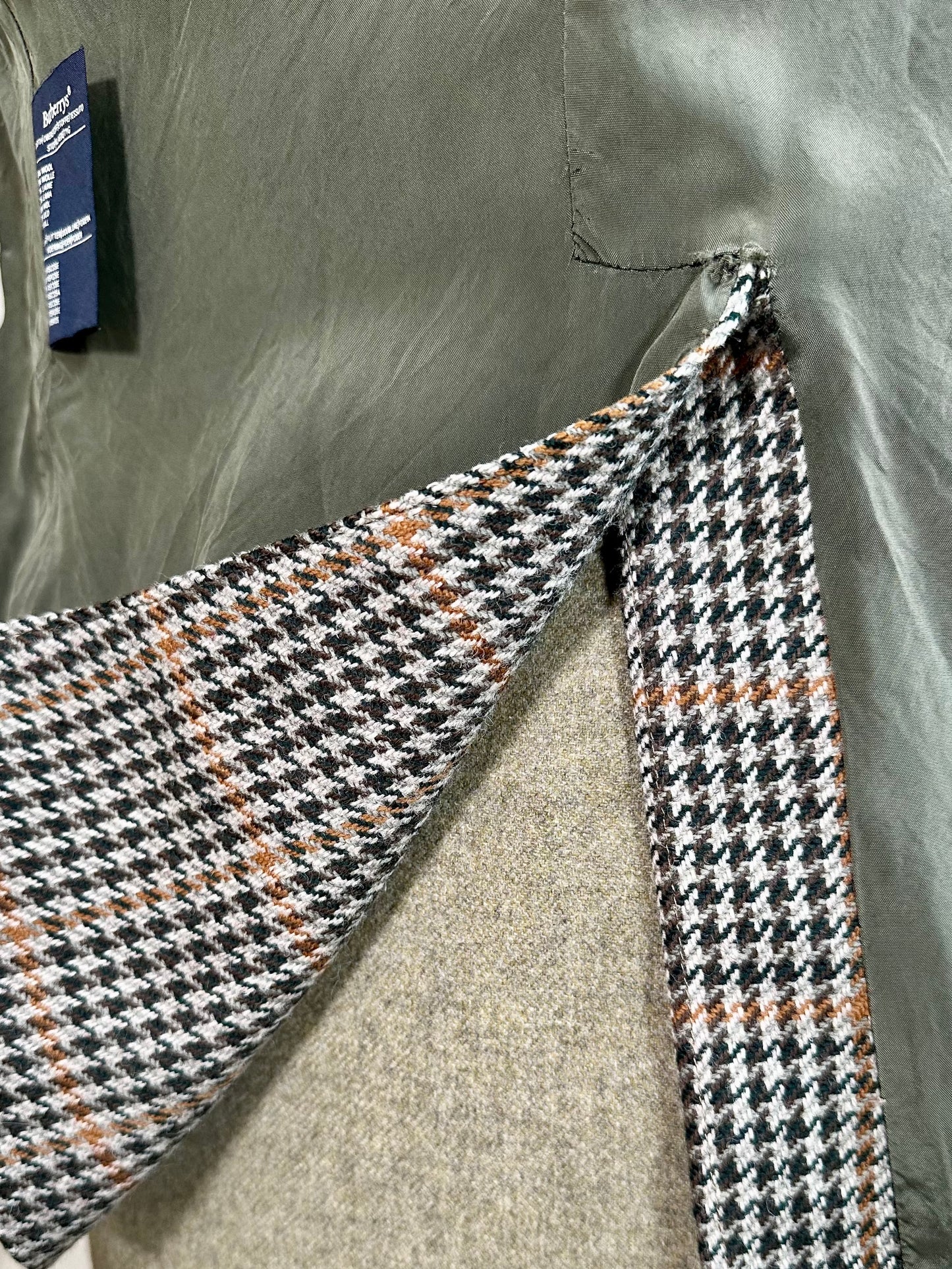 Blazer authentique Burberry en laine à motif pied-de-poule vintage