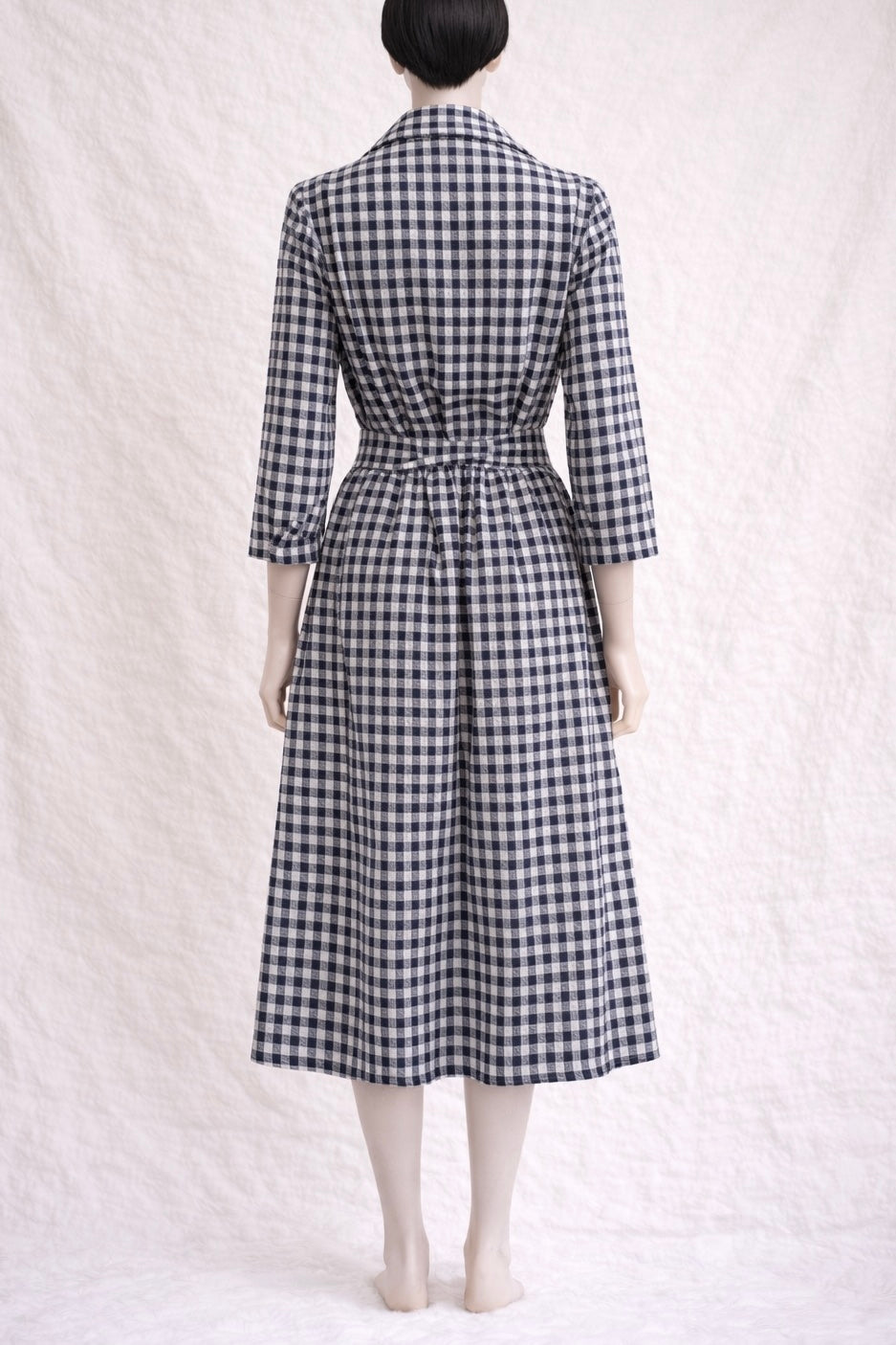 Robe en laine Guy Laroche  à carreaux vichy vintage