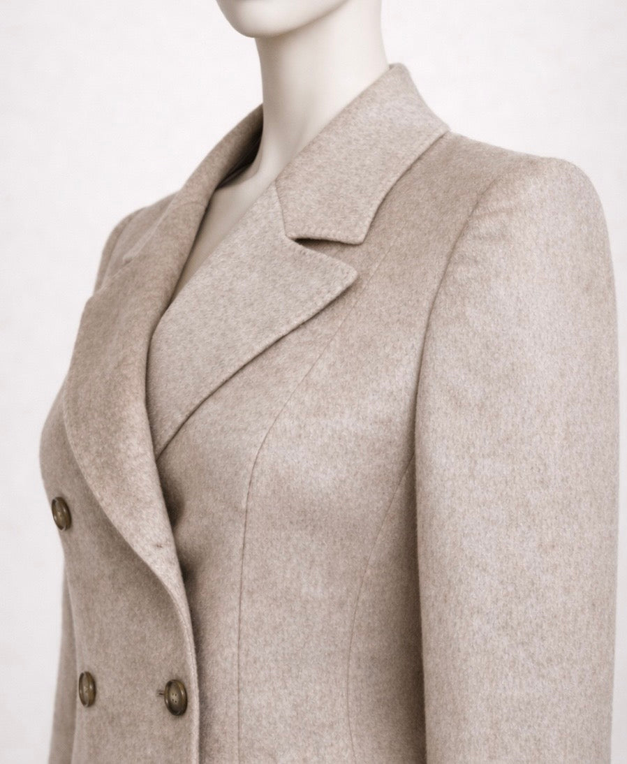 Blazer authentique Valentino Miss V en cachemire beige vintage
