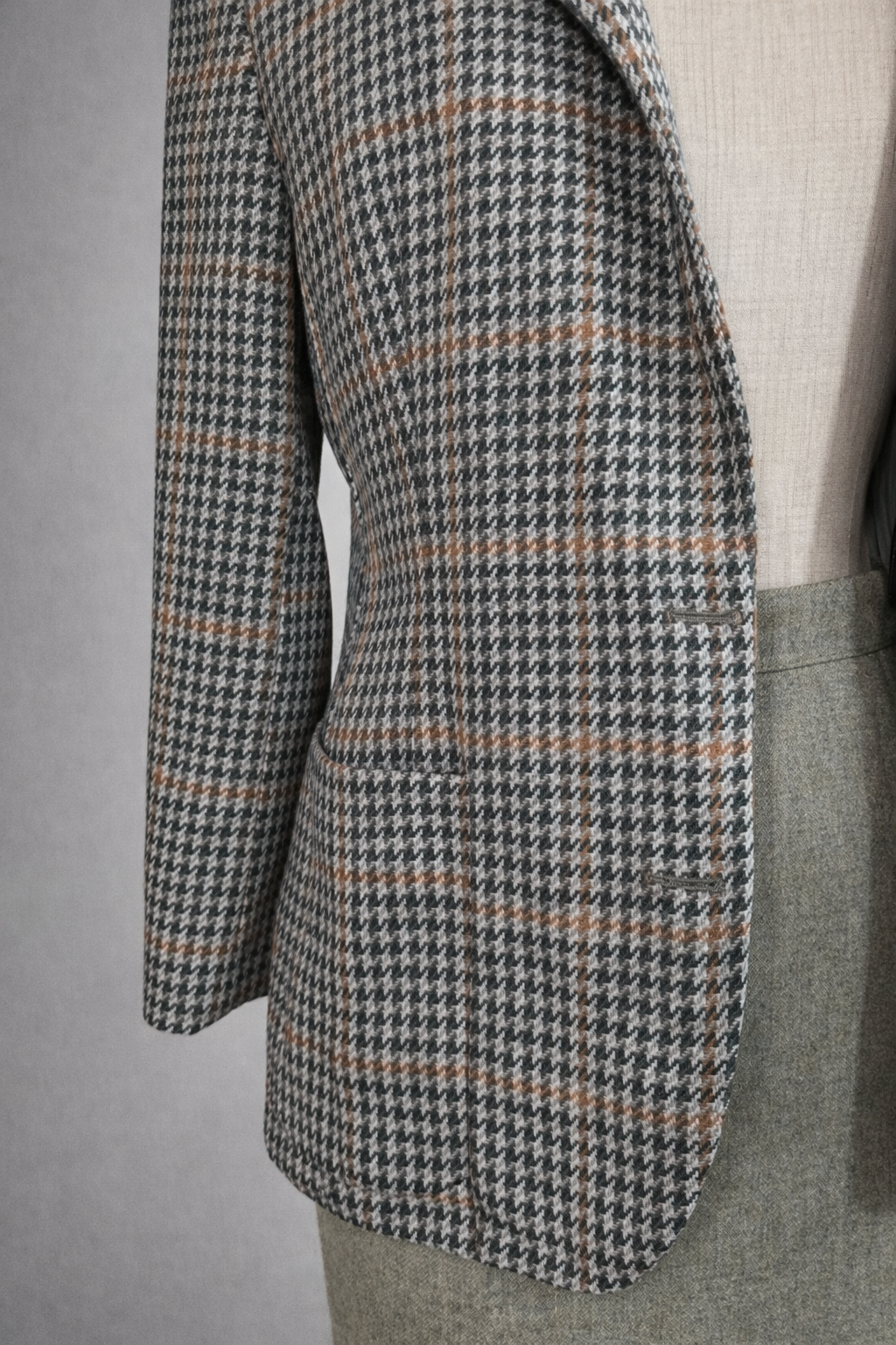 Blazer authentique Burberry en laine à motif pied-de-poule vintage