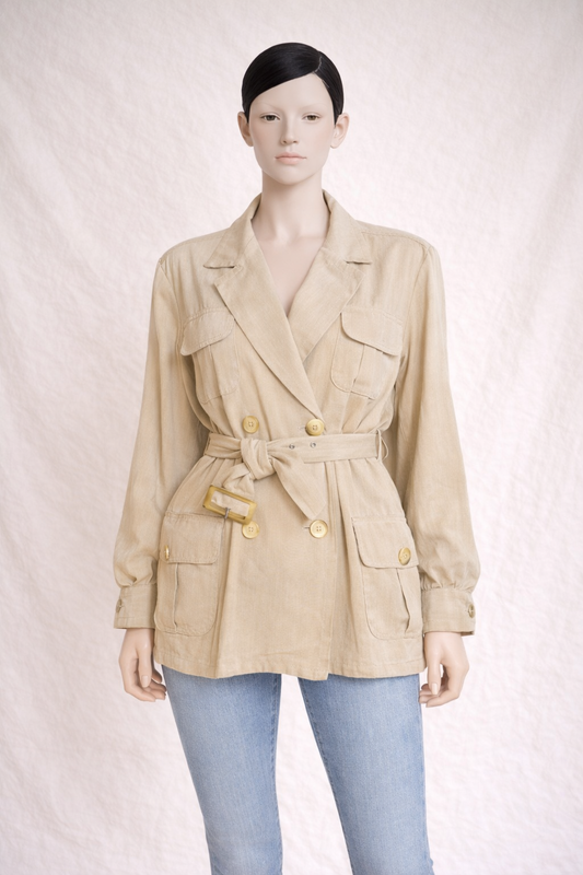 Trench saharienne beige Yves Saint Laurent vintage authentique