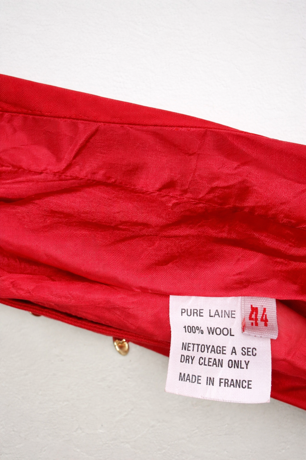 Blazer Burberry authentique en laine rouge vintage
