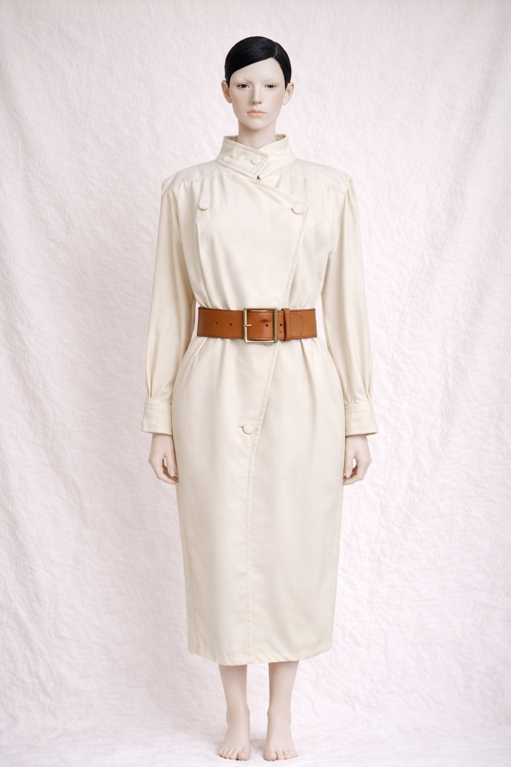 Robe futuriste en laine authentique Courrèges Paris circa 70