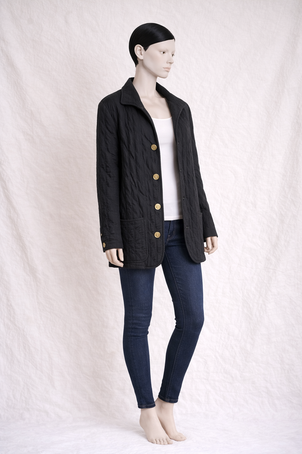 Veste matelassée noir Yves Saint Laurent authentique vintage
