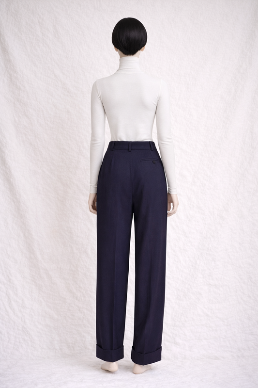 Authentic John Galliano Paris Deep Purple Wool Trousers