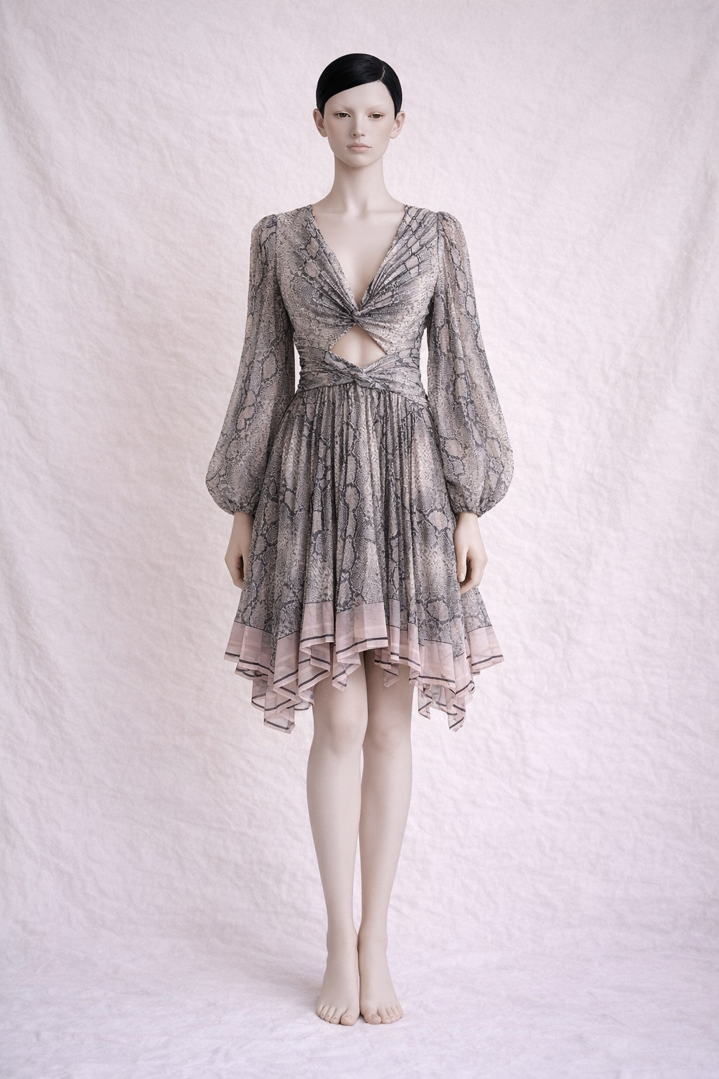 Robe courte Zimmermann à imprimé python authentique
