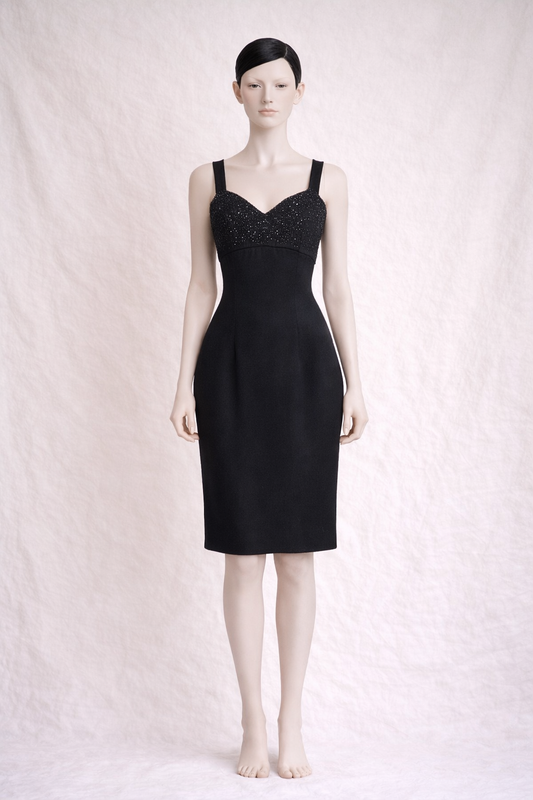 Robe de soirée noire Lanvin Paris vintage authentique