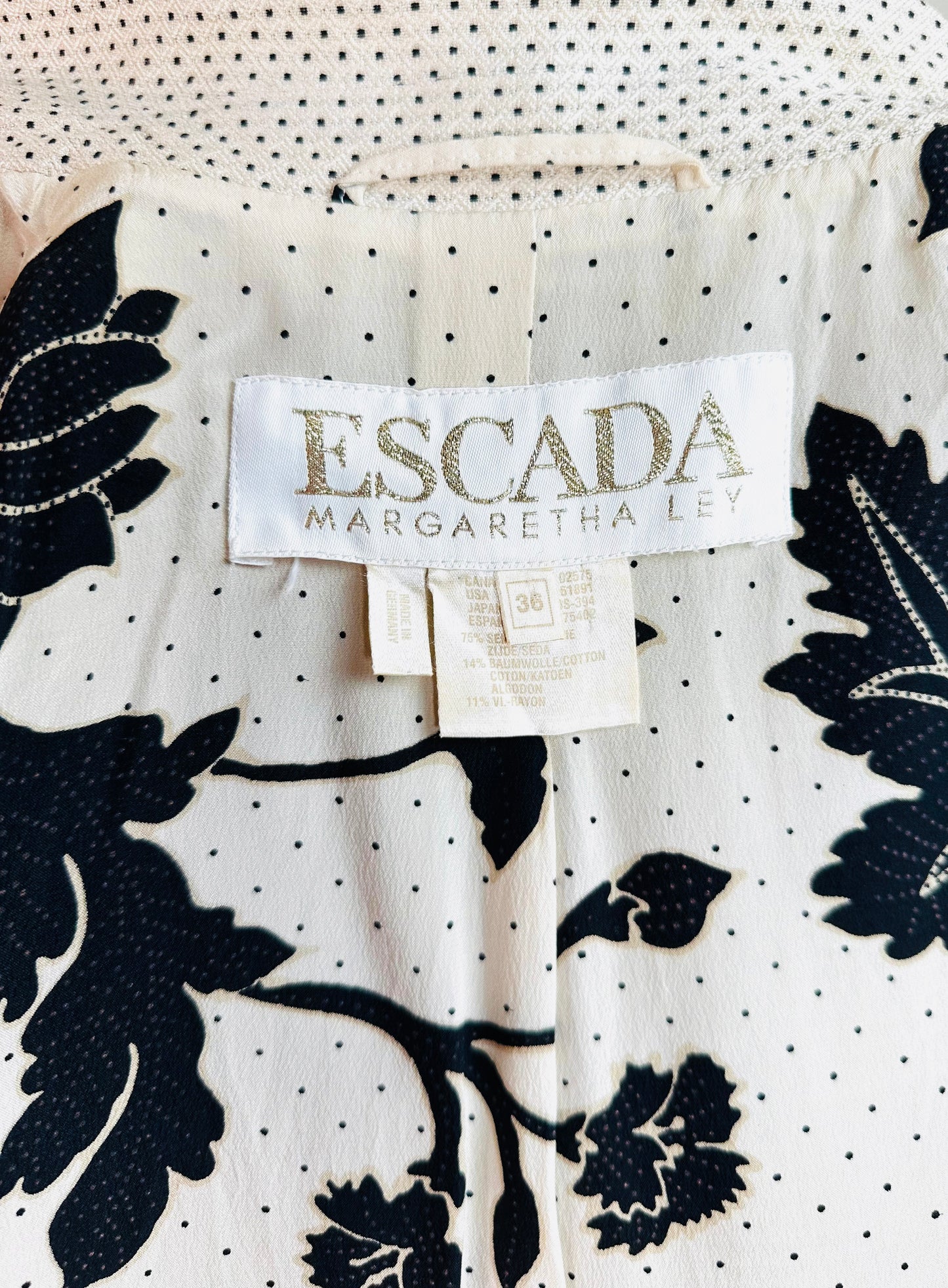 Blazer en soie Escada vintage