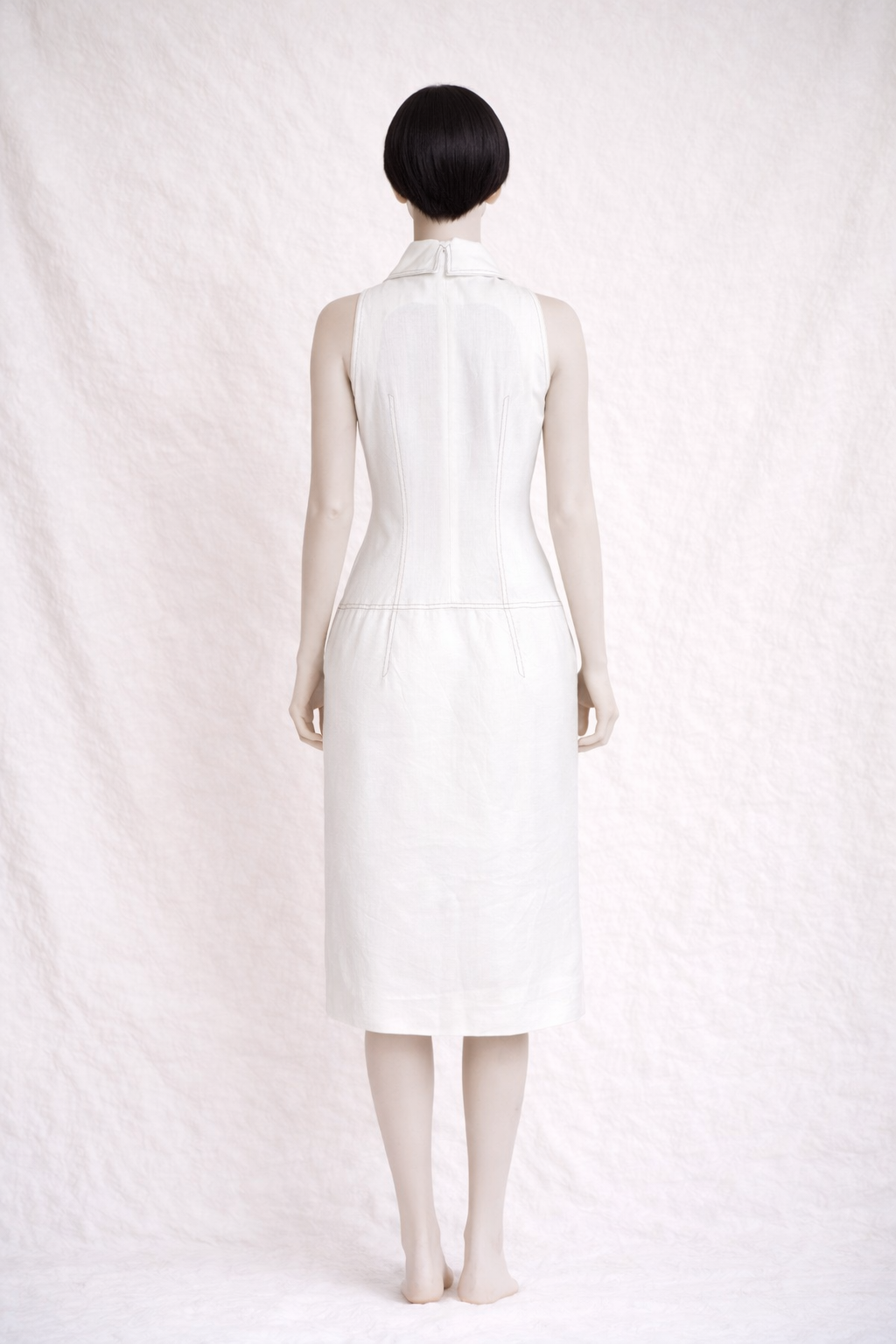 Robe d'été en lin sans manches Nina Ricci vintage