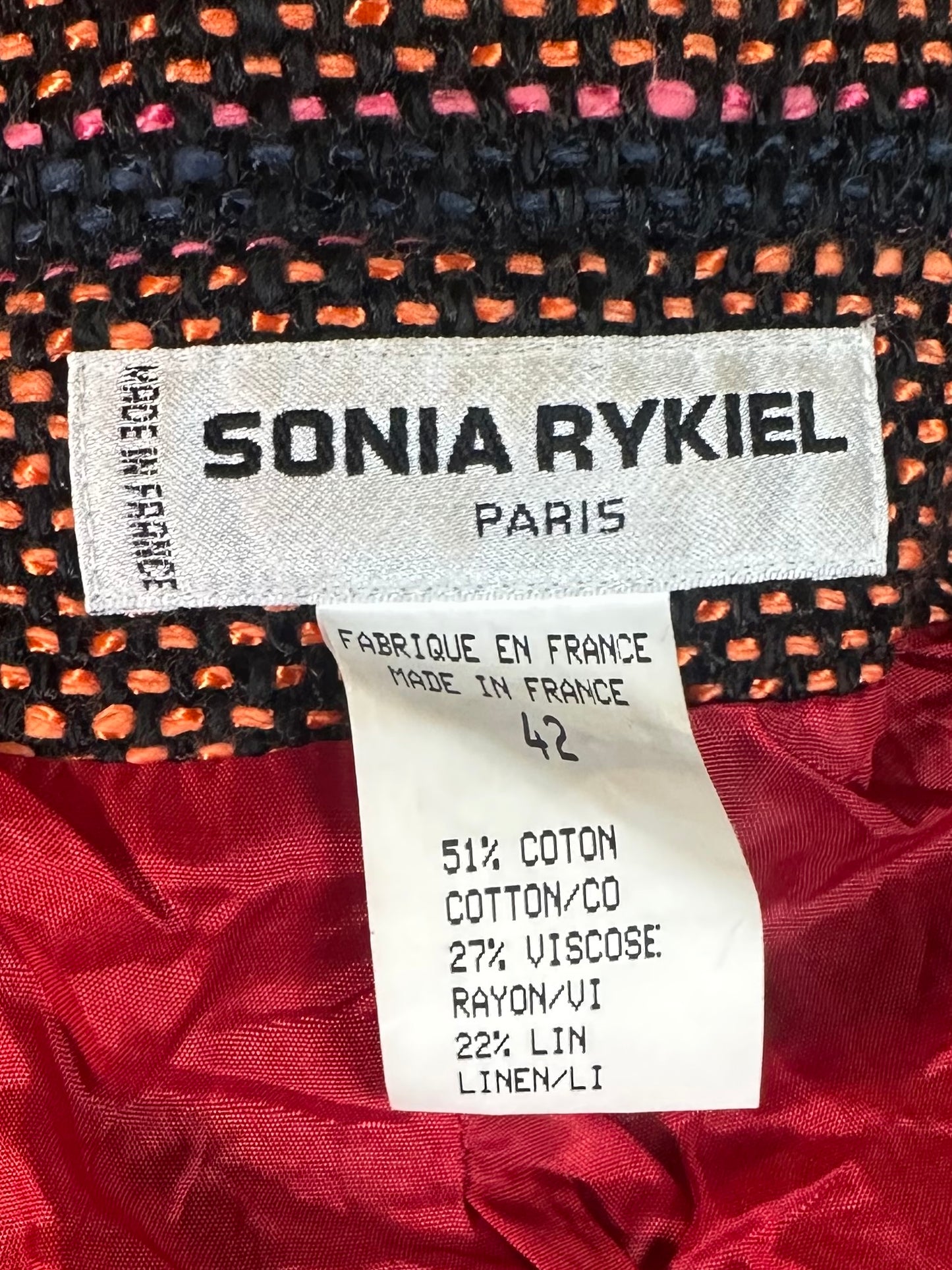 Blazer en tweed Sonia Rykiel authentique