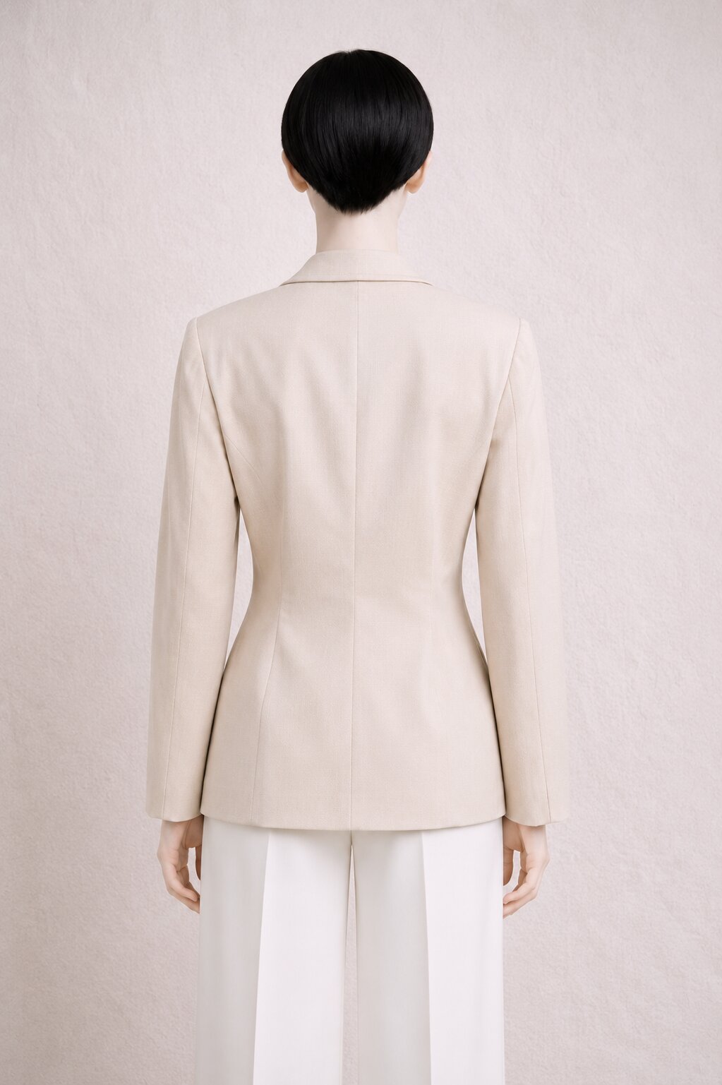 Authentique blazer en laine beige Yves Saint Laurent vintage