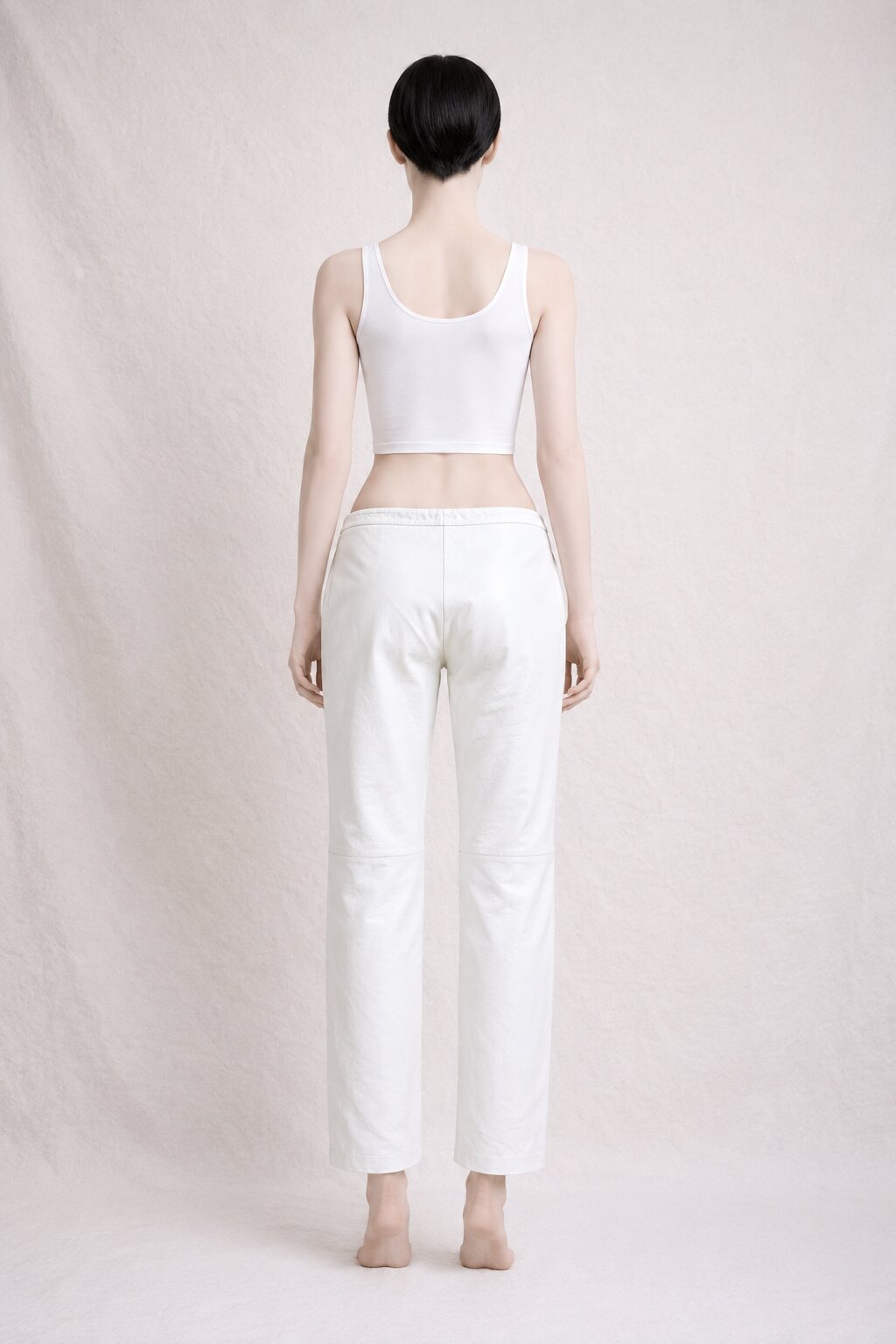 Authentic Gianfranco Ferré vintage white leather trousers