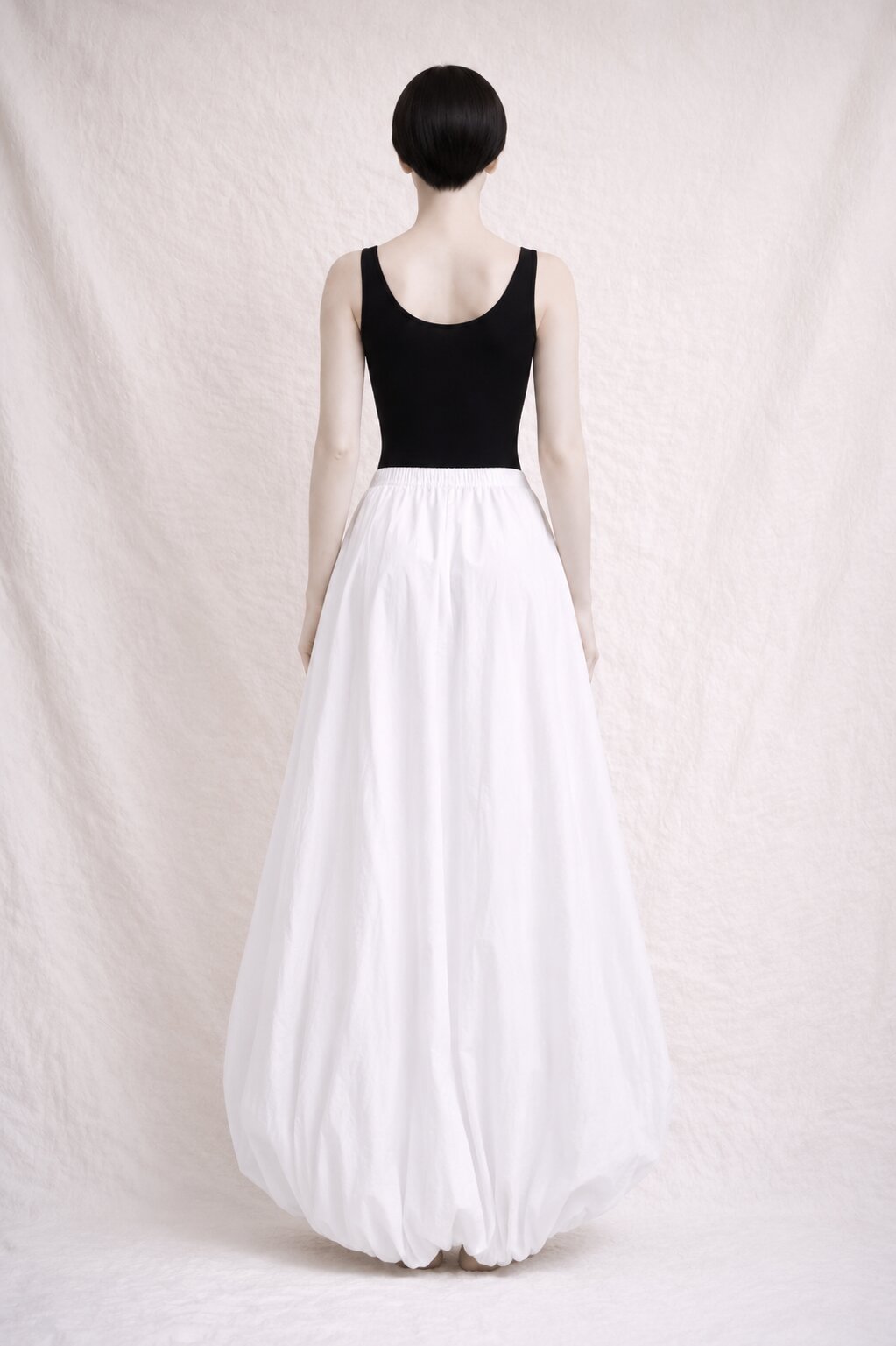 Vintage Kenzo Jungle White Balloon Long Skirt