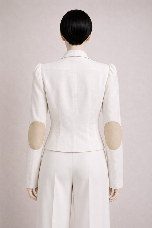 Authentic short Christian Dior Boutique Paris jacket in wool and silk