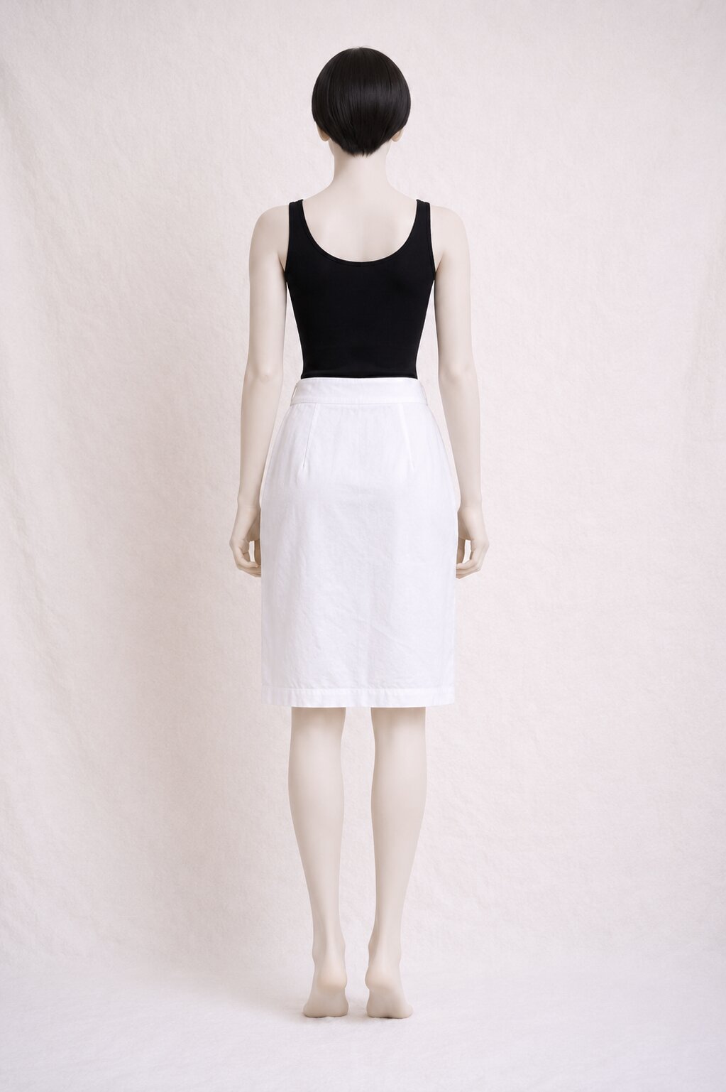 Authentic vintage white cotton wrap skirt Lacoste