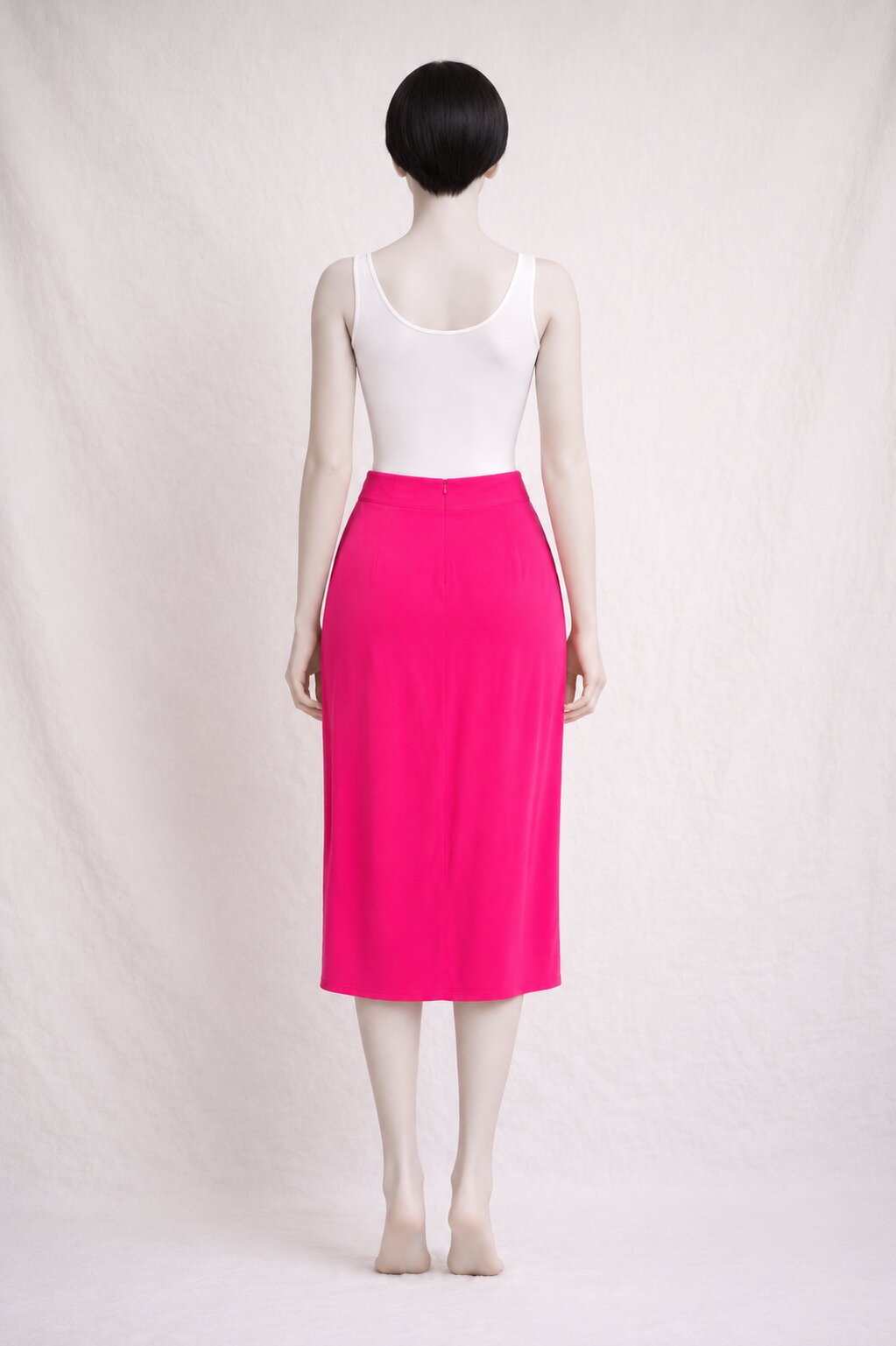 Authentic fuchsia silk skirt Gianfranco Ferré