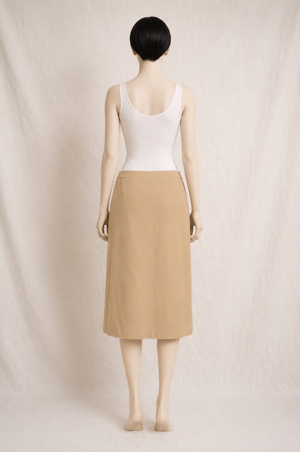 Authentic vintage beige sand Prada Milano wrap skirt
